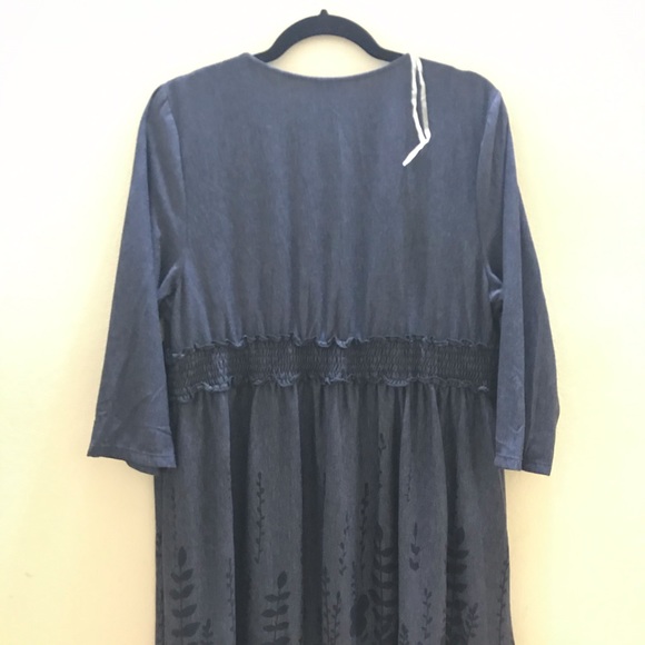 Just My Size JMS Smocked Dress Navy size 18/20 - Picture 13 of 14